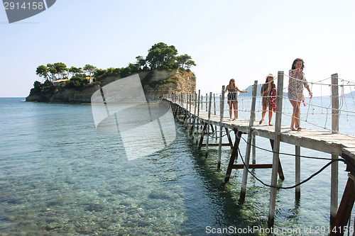 Image of Bridge to Agios Sostis island in Laganas