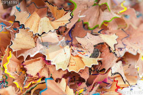 Image of Texture shavings of colored pencils