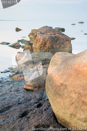 Image of Beautiful landscape of rocks in The Baltic Sea