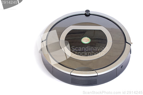 Image of Robotics - the automated robot the vacuum cleaner on a white bac