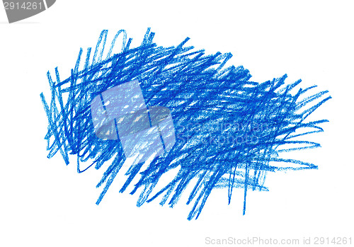 Image of Hand drawn blue design element