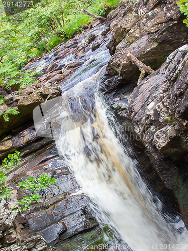 Image of Landscape with waterfall in the mountains