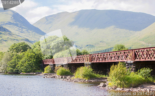 Image of Structure of metal railway bridge