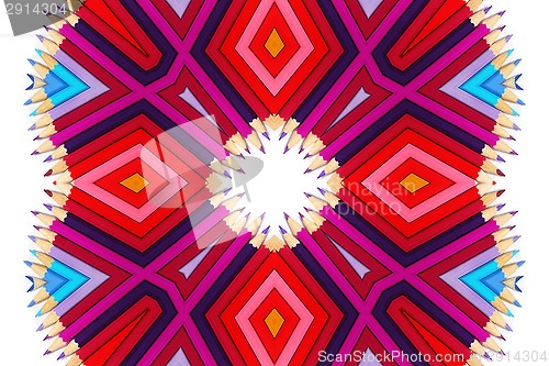 Image of Abstract color pencils pattern