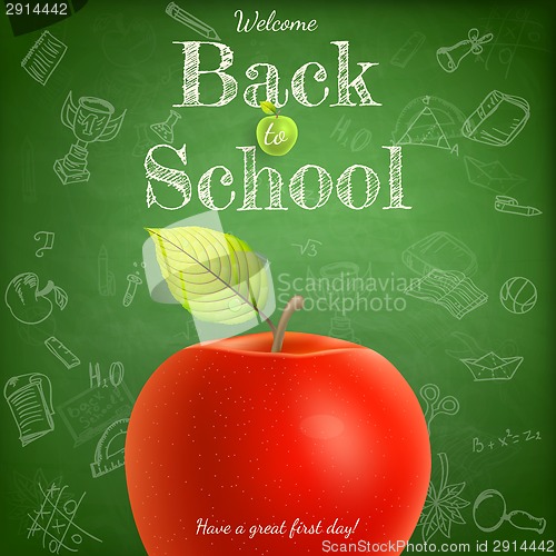 Image of Welcome back to school template. EPS 10