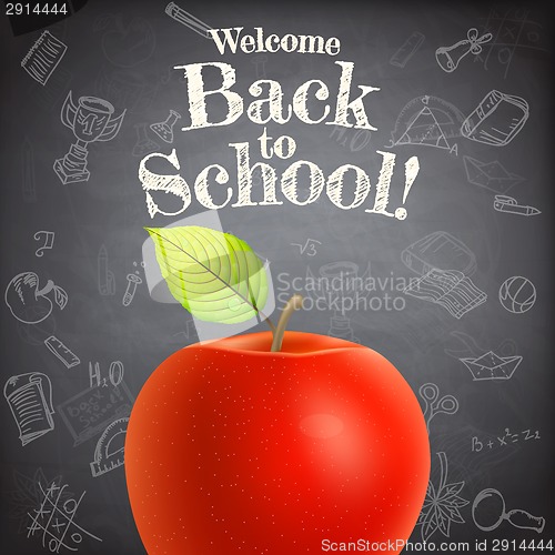 Image of Welcome back to school template. EPS 10