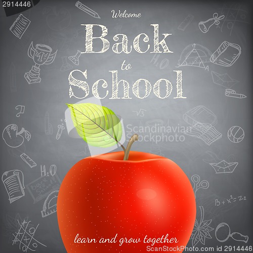 Image of Welcome back to school template. EPS 10