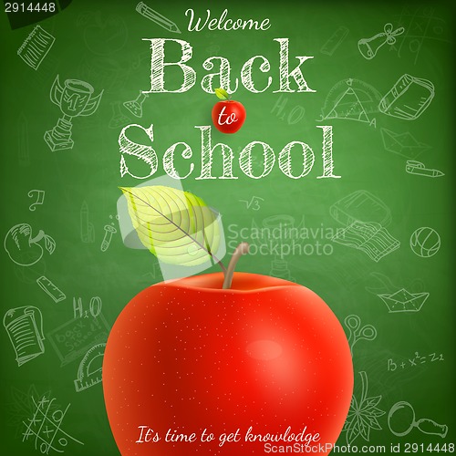 Image of Welcome back to school template. EPS 10