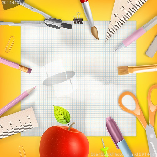 Image of School season invitation template. EPS 10