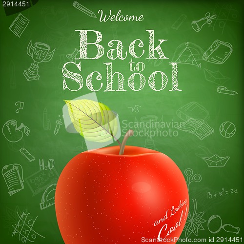 Image of Welcome back to school template. EPS 10