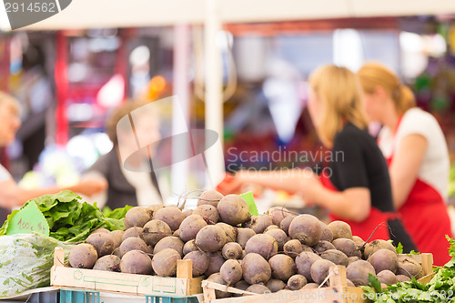 Image of Farmers' market stall.