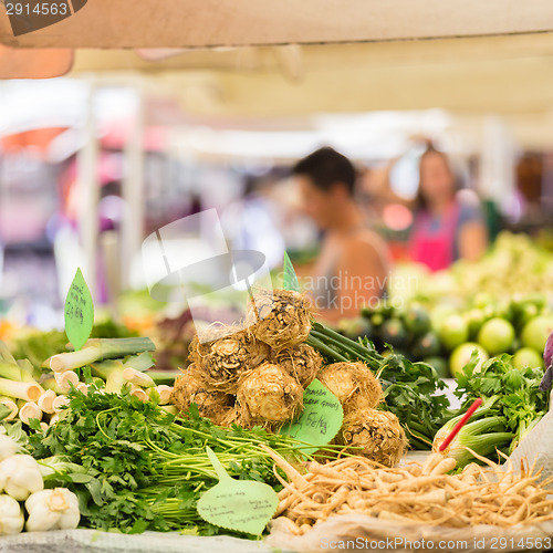 Image of Farmer's market stall.