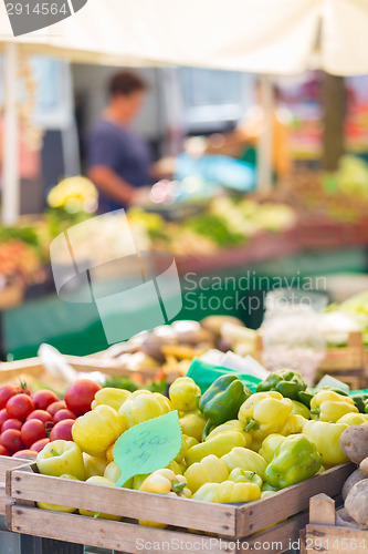 Image of Farmers' market stall.