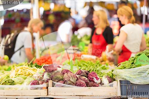 Image of Farmers' market stall.