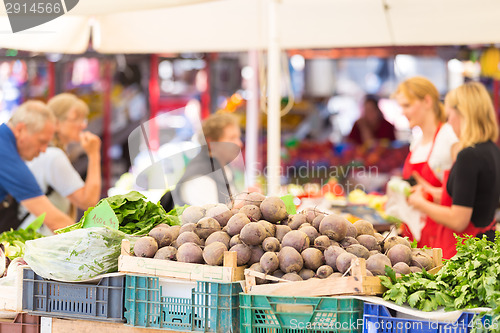 Image of Farmers' market stall.