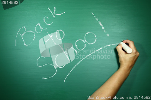 Image of Green Back to School Themed Background Image