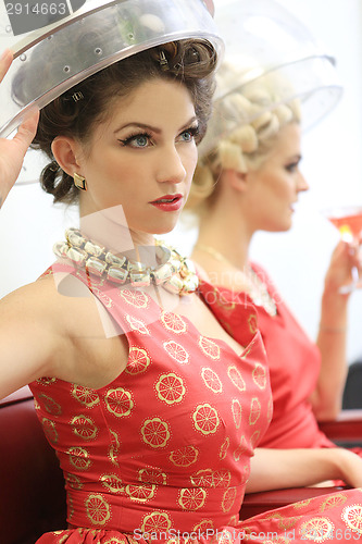 Image of Female Friends Enjoying a day at a Hair Salon Together