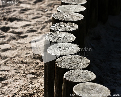 Image of Wooden poles