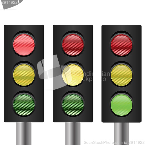 Image of set of traffic light