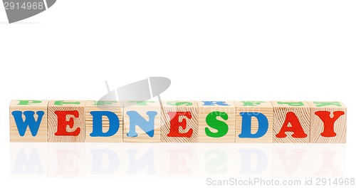 Image of Cubes with weekday
