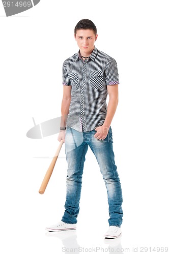 Image of Man with baseball bat