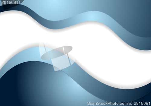 Image of Corporate blue wavy design