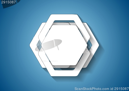 Image of Abstract hexagons vector template