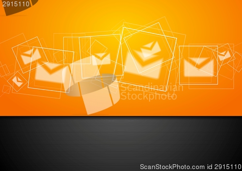 Image of Abstract bright tech background with letters