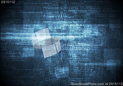 Image of Dark blue grunge technical background