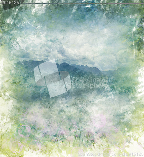 Image of Watercolor Abstract Image Of  Mountains