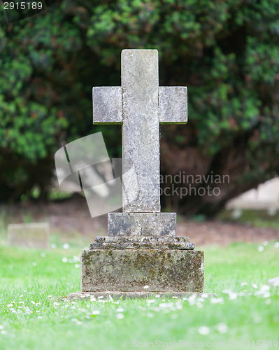 Image of Very old gravestone in the cemetery