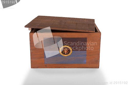 Image of Wooden crate isolated on a white background