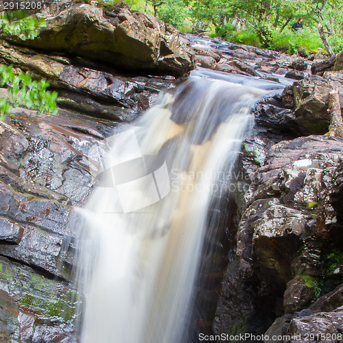Image of Landscape with waterfall in the mountains