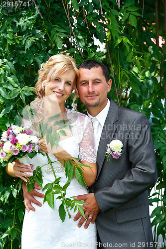 Image of beautiful young wedding couple