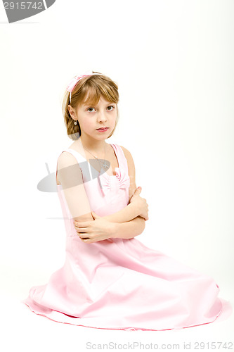 Image of Studio portrait of young beautiful girl