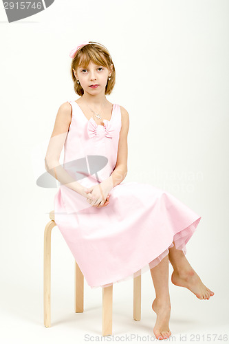 Image of Studio portrait of young beautiful girl