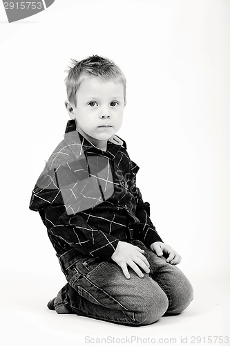 Image of Studio portrait of young beautiful boy