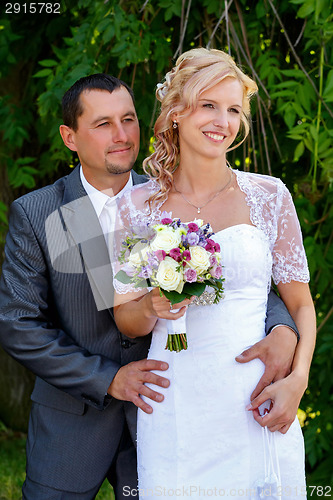 Image of beautiful young wedding couple