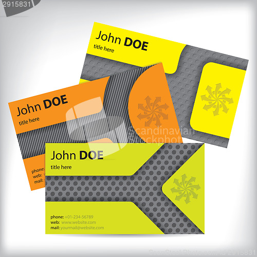 Image of Business card set of 3