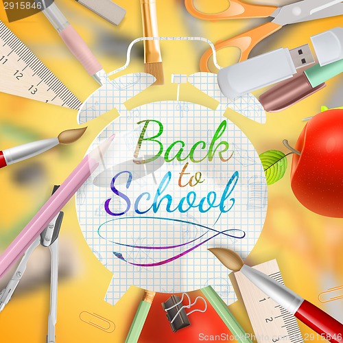 Image of Set of Welcome back to school template. EPS 10