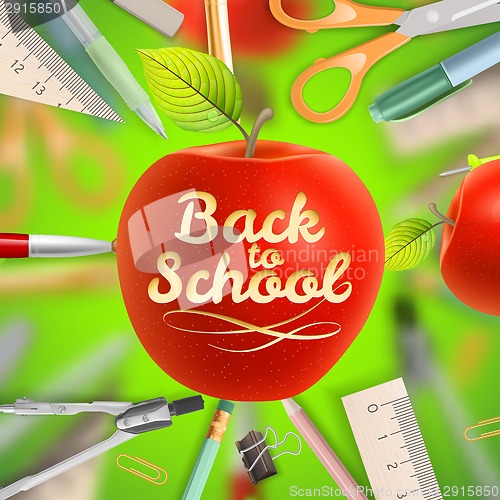 Image of Set of Welcome back to school template. EPS 10