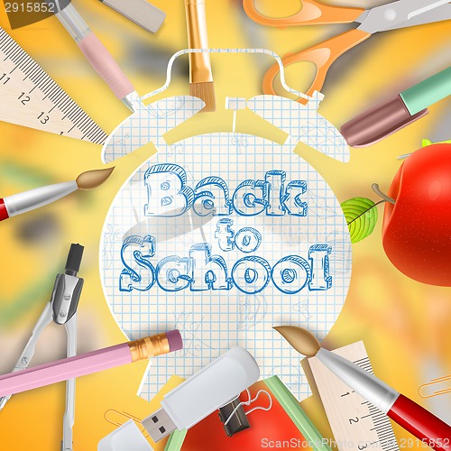 Image of Set of Welcome back to school template. EPS 10