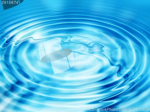 Image of Water ripples blue abstract background