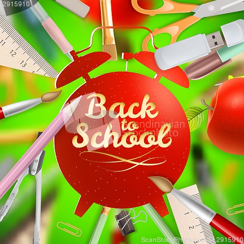 Image of Set of Welcome back to school template. EPS 10