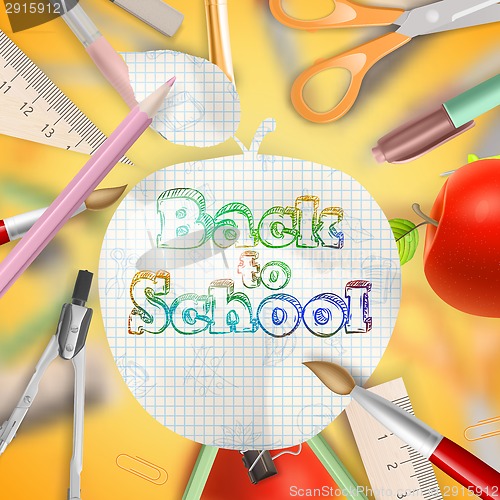 Image of Set of Welcome back to school template. EPS 10