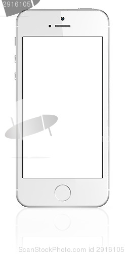 Image of Smartphone with blank screen on white background
