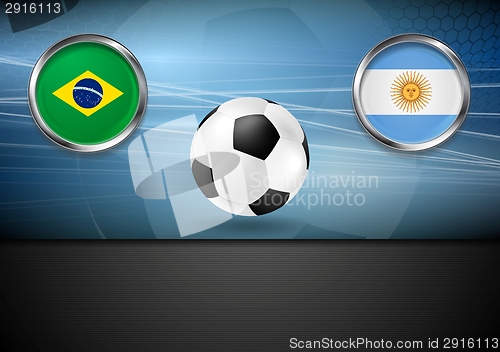 Image of Final football. Brazil and Argentina in Brazil 2014