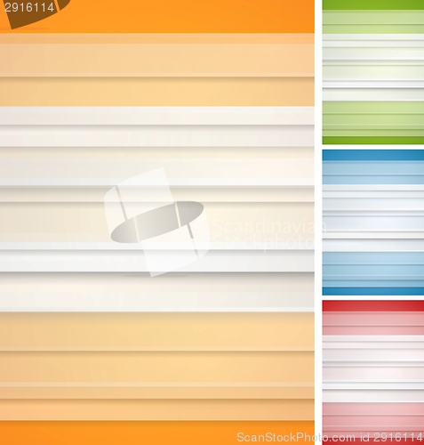 Image of Abstract striped backgrounds set