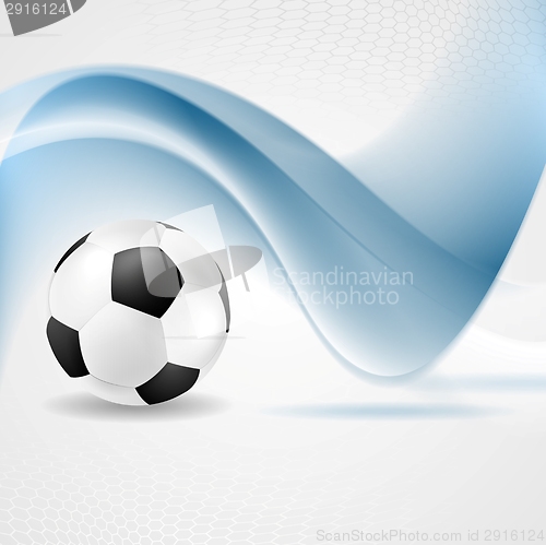 Image of Abstract waves and football