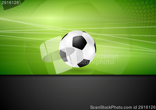 Image of Abstract football background with soccer ball